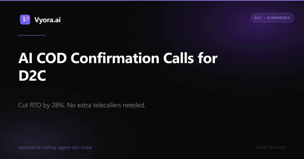 WooCommerce COD Confirmation Calls India — Cut Returns 30–45%