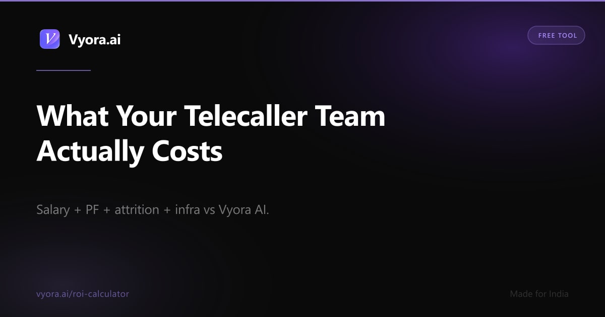 AI Telecaller vs Human Telecaller India — Cost 2026